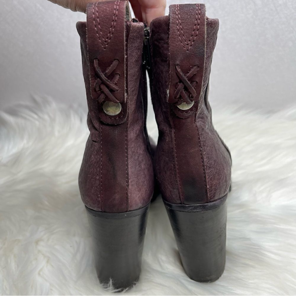 Free People Pebbled Leather Bolo Bandit Boot in Wine 40 - Picture 3 of 11